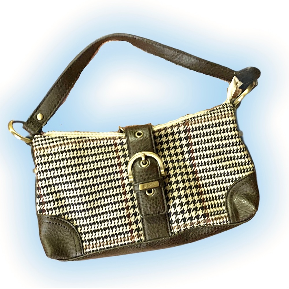 Leather and tweed Chaps shoulder bag